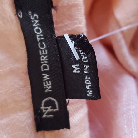 New Directions Ombre Peach Pink Blouse Longsleeve Medium - Picture 8 of 9